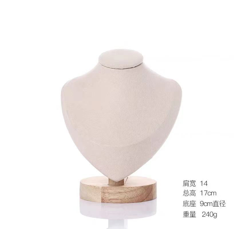 Solid Wood Figure Neck Display Stand Necklace Display Stand Jewelry Display Stand Jewelry Jewelry Storage Stand