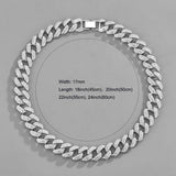 17mm Bubble Cuban Necklace Bubble Dense Diamond Personality Fashion Necklace Bracelet Set Cross-border Hot Hip Hop Jewelry