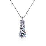 Xindeyi S925 Sterling Silver Moissanite Step Pendant Manufacturer Wholesale Moissanite Necklace Clavicle Chain