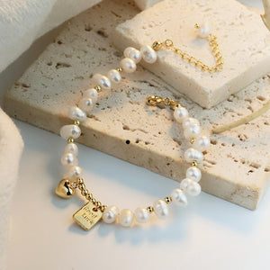 Good luck love tag bracelet