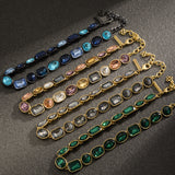 Gold plated gorgeous colorful glass crystal high fashion design niche necklace.
