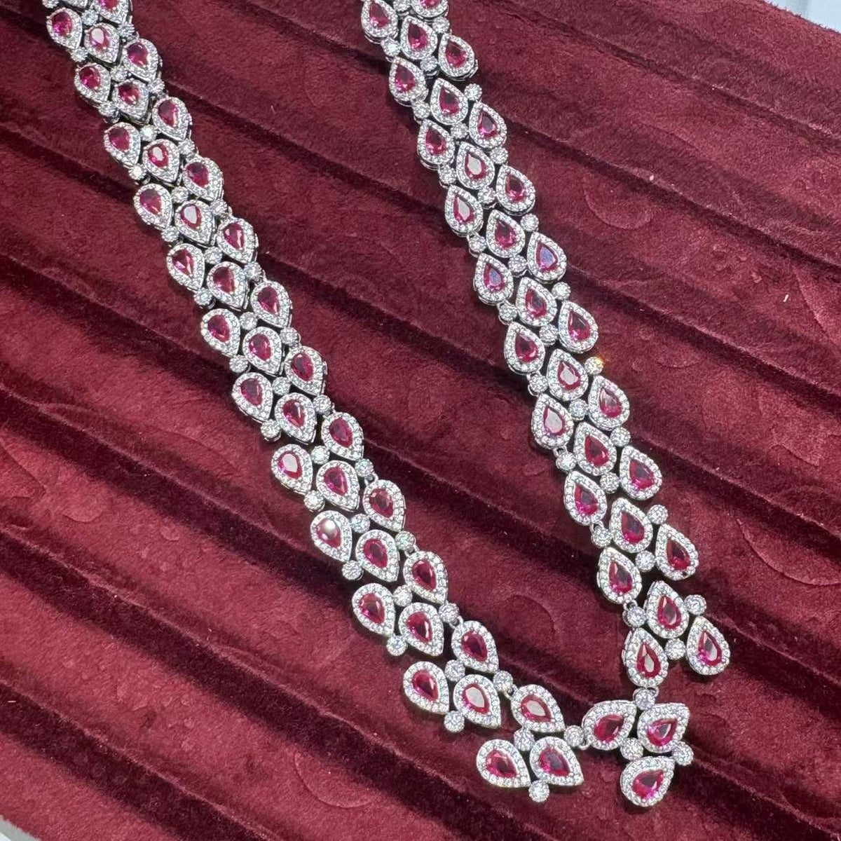 Water Drop Shape Full of Zirconia, Temperament, High-End Luxury  Necklace jewellery Set