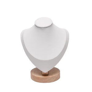 Solid Wood Figure Trumpet White Leather