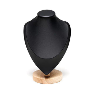 Solid Wood Portraits Medium Black Leather