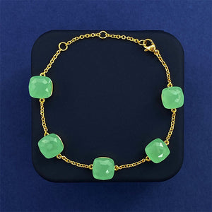 Gold + green jade