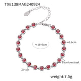 Steel Plated 18K Gold Colorful Round Bead Zircon Necklace Bracelet Super Flash Jewellery Set.