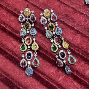 Mixed color earrings