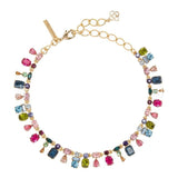 Gold plated Crystal Necklaces Combination Color Luxury Design Advanced Clavicle.