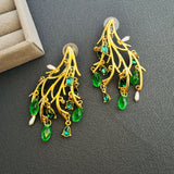Medieval Style Old High-End Niche Design Fashionable Stylish, S925 Silver Needle Earrings.