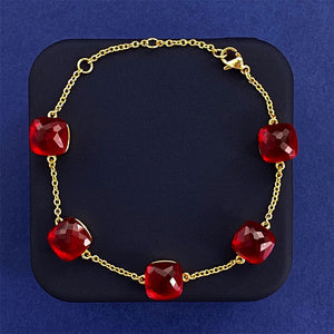 Gold + red