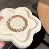 Natural Exquisite Orange Moonlight Money-Attracting Bead Bracelet, Original Stone Color, Sparkling Crystal, Gift for Girlfriend, High-End Bracelet