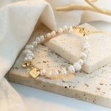 Niche Design Lucky Heart Baroque Pearl Women's Bracelet Ins High-End Jewelry 2025 New Wholesale