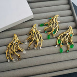 Medieval Style Old High-End Niche Design Fashionable Stylish, S925 Silver Needle Earrings.