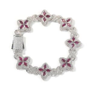 Silver red corundum