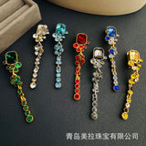 Oscar De La Renta European and American Retro Old Long Exaggerated Shoulder Sweep Ear Clip Elegant Niche Design