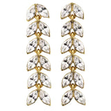 Oscar European and American Style Retro Gold-Plated Long Tassel Crystal Earrings Feminine Fashion High-End S925 Silver Needle