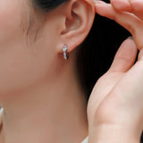 0.2CTW Moissanite Heart Hoop Earrings 925 Silver Minimalist Jewelry for Women jewellery.