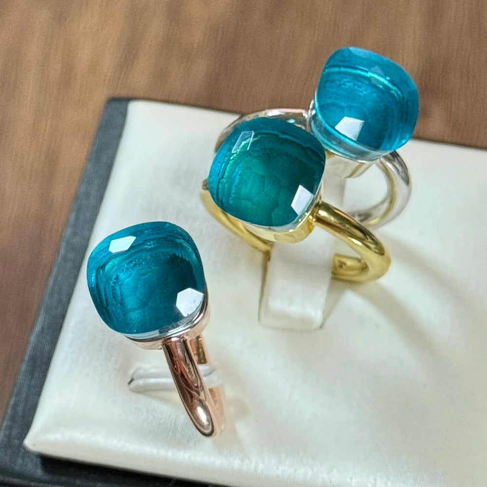 Classic Ring Stacking Mixed Color Crystal Ring 33 Colors Candy Style Ring Jewellery Gift.
