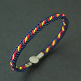 Noter Germany Flag Braided Bracelet For Men Handmade Woven Rope Wristband Grade A Fabric National Color Bangle Football Fan Gift