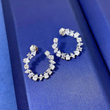 Charm Moissanite Diamond Earring 100% Real 925 Sterling Silver Earrings,