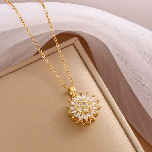 Sunflower Necklace, Exquisite Style,