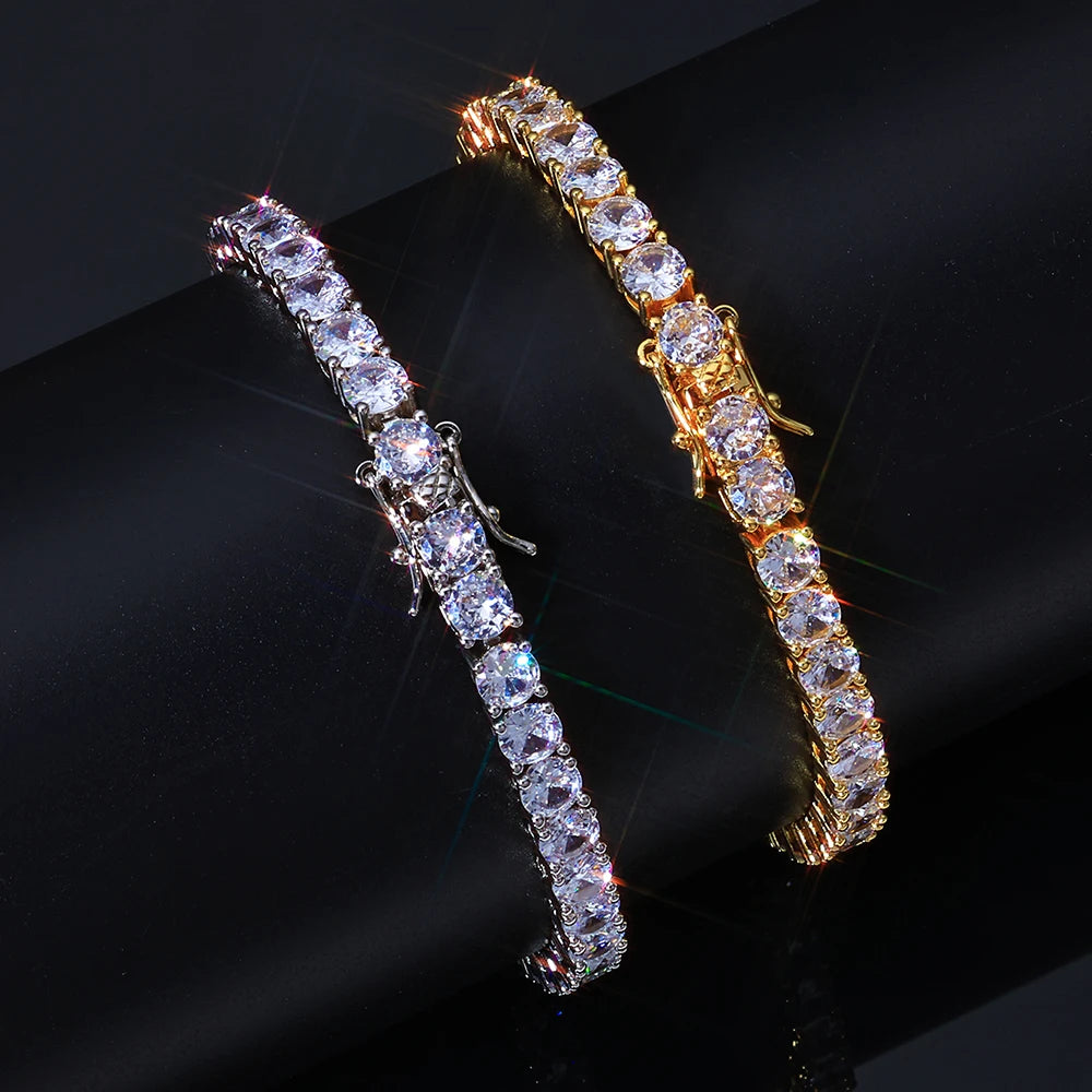 ICEBLING 5mm Moissanite Tennis Bracelet 925 Silver D Colour VVS1