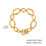 Chunky Bold Bracelets, Stainless Steel, Bracelet Gold Plated Tarnish Free.
