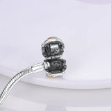 Bracelet Silver 925 Original Star Moon Sun Four Leaf Clover Green Zircon Bracelets Jewellery.