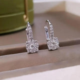 Full Round Moissanite Classic   Earrings 925 Sterling Silver Earring Jewellery.