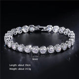 Luxury Geometric Water Drop Zirconia Bracelets for Elegant Women Full Crystal Charm Bracelet Jewellery.