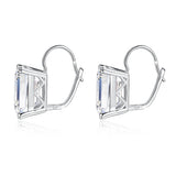 925 Sterling Silver 10*14mm Emerald Moissanite Clip Earrings perfect Jewelry gift.