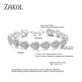 Luxury Geometric Water Drop Zirconia Bracelets for Elegant Women Full Crystal Charm Bracelet Jewellery.