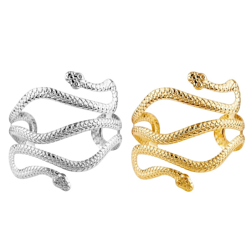 Open Snake Upper Arm Bangle Bracelet Adjustable Arm Cuff Bangle Bracelets.