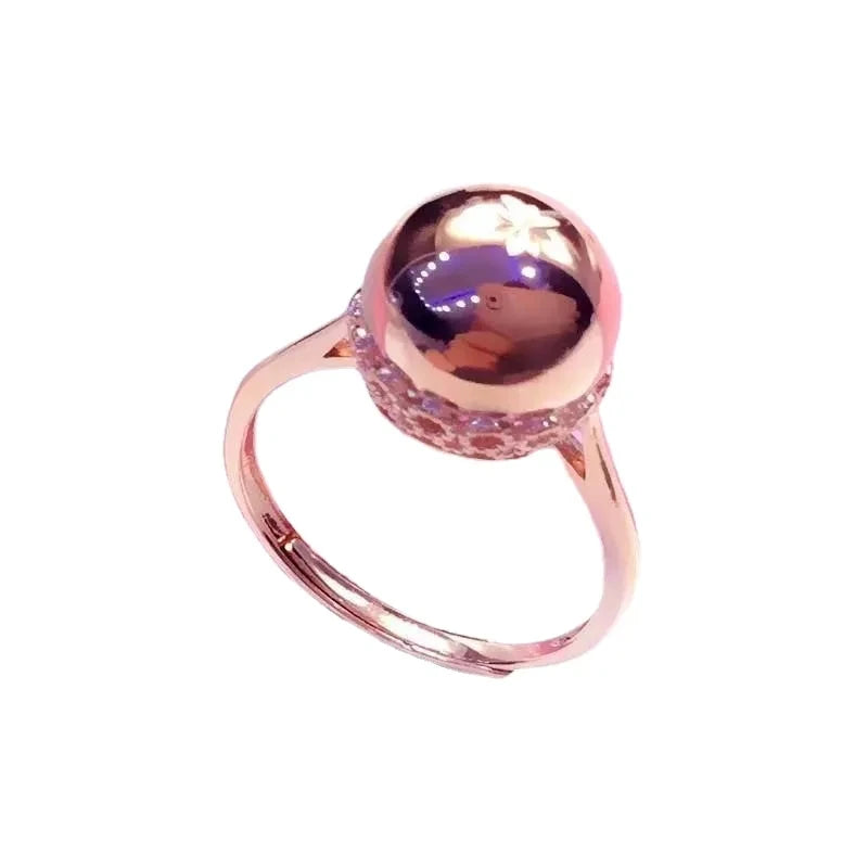 Purple Gold glossy Round sets Exquisite Light Luxury Plating 14k Rose Gold set.