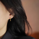925 Sterling Silver Earrings Simple Fashionable Unique Design.