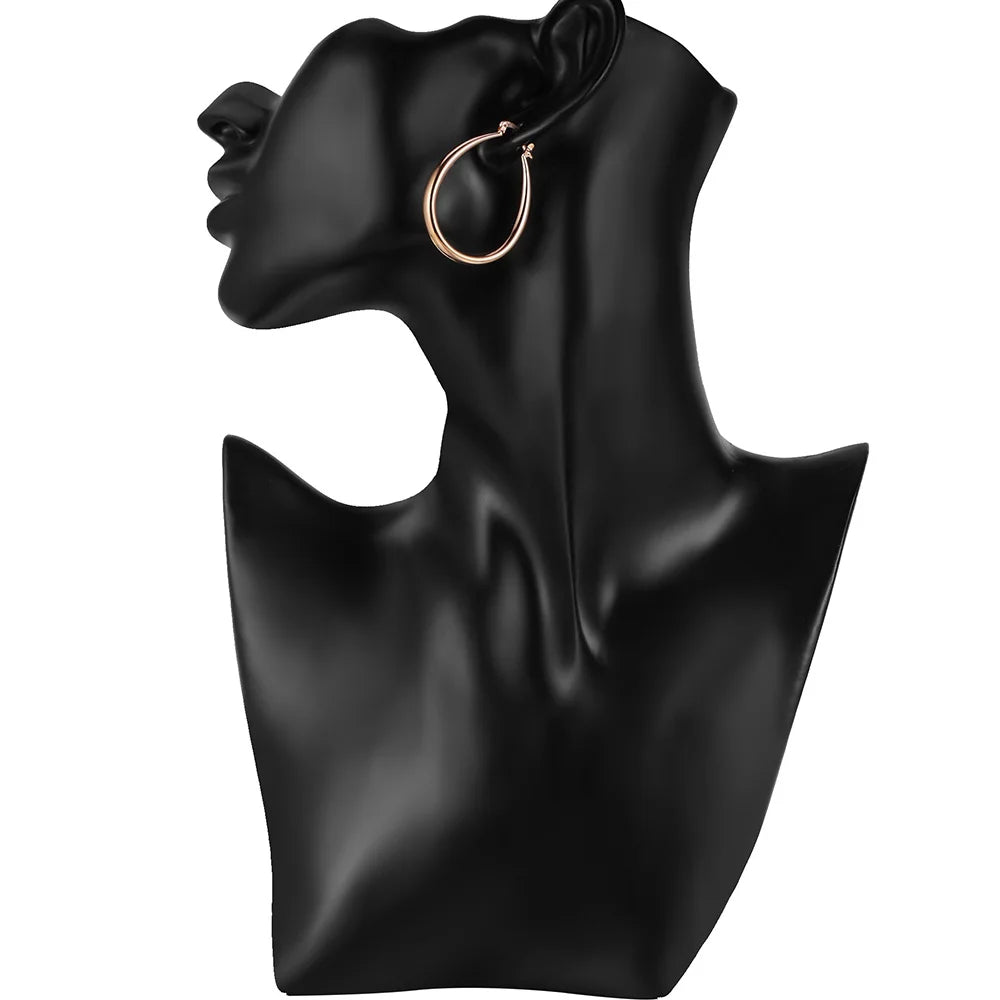 Silver 18K  oval earrings for women Fashion