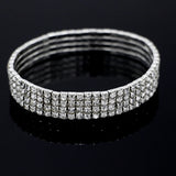 Fashion Rhinestone  Anklet Multi-layer Crystal Elastic Chain Ankle Bracelet Jewellery.