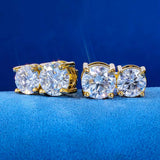 925 VVS Moissanite Twin Earring Sterling Silver Jewellery.