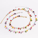18K Gold Plated New Luxury Colorful Crystal Zircon Necklace Fashion Jewellery.