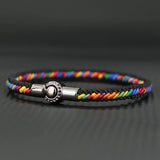 Noter Germany Flag Braided Bracelet For Men Handmade Woven Rope Wristband Grade A Fabric National Color Bangle Football Fan Gift