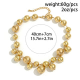 Exaggerated Acrylic  Big Ball Beads Necklace Clavicle Chain Jewellery.
