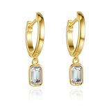 Luxury 100% Real 18k Gold Women's Drop Earrings Moissanite Diamond Earrings.