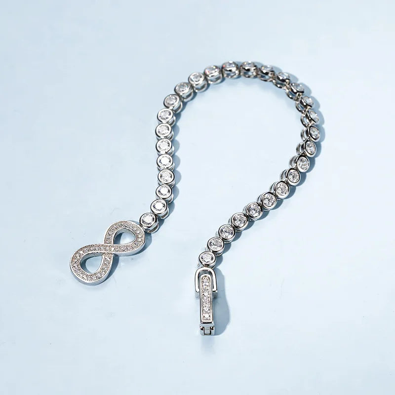 Genuine platinum bracelet with all diamonds,Taoshan diamond platinum fashionable handicraft.