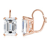 925 Sterling Silver 10*14mm Emerald Moissanite Clip Earrings perfect Jewelry gift.