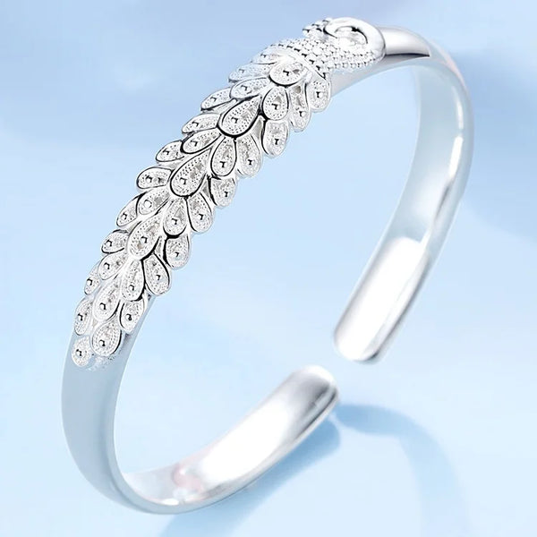 sterling silver elegant opening screen bracelet Bangles, jewellery gift.