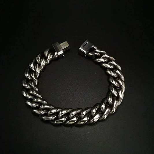 Ultra Thick 14mm Hip-Hop TA1 Pure Titanium Men's Bracelet Titanium Alloy Clasp Non-Allergic Titanium Bracelets and Necklaces