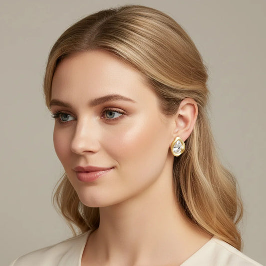 Vintage Water Drop Moissanite Earrings, S925 Sterling Silver Sparkling.