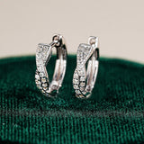 Vintage Ear Clips PT950 Platinum Women's! 0.5CT Moissanite Elegant Hoops, High-End Eye-Catching & Chic