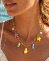 18K Gold Plated Pearl, Shell, Conch, Starfish Summer Beach Necklace, Stainless Steel Waterproof Charm Jewelry