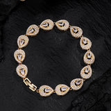 Classic Geometric Water Drop CZ Bracelet Gorgeous Zircon Jewellery.